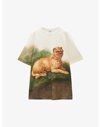 Loewe - Brussels Griffon Graphic-Print Oversized-Fit Cotton-Blend Jersey T-Shirt - Lyst