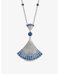 BVLGARI - Diva'S Dream 18Ct-, 4.34Ct Brilliant-Cut Sapphire, 0.85Ct Pavé Diamond And 0.16Ct Round Earrings - Lyst