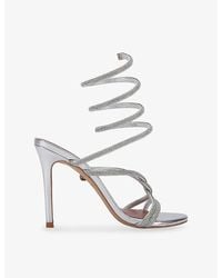 Kurt Geiger - Knot Spiral Heeled Woven Sandals - Lyst