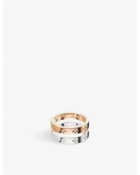 Apm Monaco - Toi Et Moi 18Ct Rose- Plated Alloy And Cubic Zirconia Ring - Lyst