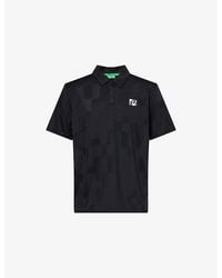 Malbon - Performance Mesh Paneled Woven Polo T-Shirt - Lyst
