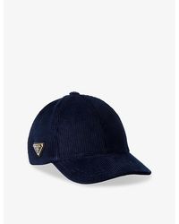 Prada - Logo-Plaque Corduroy Baseball Cap - Lyst
