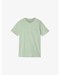 AllSaints - Brace Logo-Embroidered Cotton-Jersey T-Shirt - Lyst