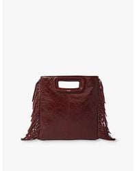 Maje - Crackled Leather M Bag - Lyst