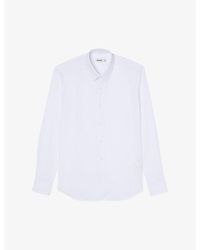 Sandro - Seamless Regular-fit Pointed-collar Cotton Shirt - Lyst