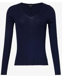 Theory - V-neck Relaxed-fit Wool-blend Jumper - Lyst