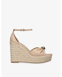 Steve Madden - Taliya Leather Wedge Sandals - Lyst