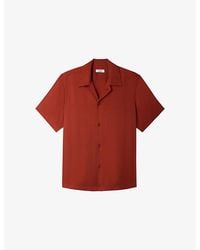 Sandro - Shark-Collar Relaxed-Fit Woven Shirt - Lyst