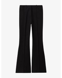 Reiss - Gabi Flared-Leg Mid-Rise Stretch-Woven Trousers - Lyst