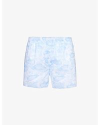 Derek Rose - Ledbury Graphic-print Cotton Boxer Shorts X - Lyst