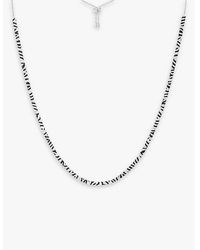 Apm Monaco - Zebra Brand-engraved Sterling- And Zirconia Adjustable Necklace - Lyst