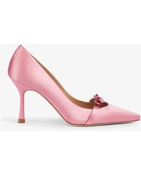 LK Bennett Viola Bow-embellished Satin Court Shoes - Pink