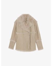 IRO - Vernon Reversible Raw-edge Shearling And Leather Jacket - Lyst