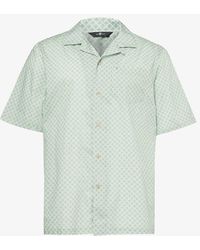 7 For All Mankind - Geometric-print Camp-collar Cotton Shirt - Lyst