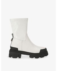 Kurt Geiger - Stomp Sock Leather Ankle Boots - Lyst