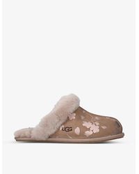 UGG - Scuffette Ii Floral-Print Sheepskin Suede Slippers - Lyst
