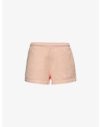 Sporty & Rich - Rizzoli Branded Cotton-jersey Shorts - Lyst