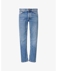 Nudie Jeans - Solid Ollie Straight-Leg Denim Jeans - Lyst