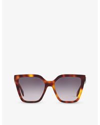 Fendi - Fe40086i Square-frame Tortoiseshell Acetate Sunglasses - Lyst