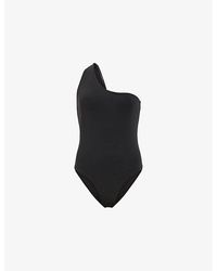 AllSaints - Correl One-shoulder Asymmetric Swimsuit - Lyst