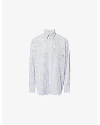 Sporty & Rich - Striped Oversized Cotton-Poplin Shirt - Lyst