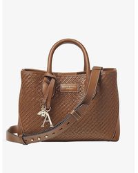 Aspinal of London - London Logo-embossed Midi Leather Tote Bag - Lyst