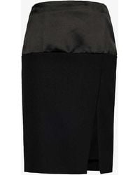 Givenchy - Contrast-panel Wool-blend Mini Skirt - Lyst