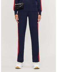 Sandro Jog High-rise Straight Woven Trousers - Blue