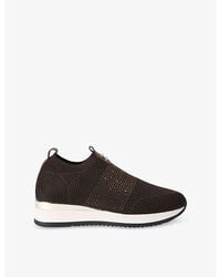 Carvela Kurt Geiger - Janeiro 2 Crystal-Embellished Knitted Low-Top Trainers - Lyst