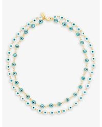 Crystal Haze Jewelry - Nazar Evil Eye 18ct Yellow Gold-plated Brass Necklace - Lyst