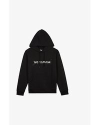 The Kooples - Logo-Embroidered Kangaroo-Pocket Cotton-Jersey Hoody - Lyst
