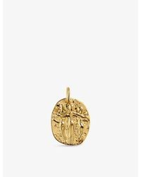 Monica Vinader - Sisterhood Coin 18Ct- Vermeil Pendant Charm - Lyst