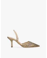Rodo - Assia 75 Crystal-Embellished Heeled Slingbacks - Lyst