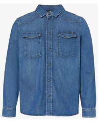 7 For All Mankind - Western Brand-embroidered Denim Shirt - Lyst