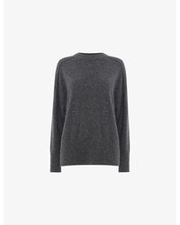 Whistles - Round-Neck Knitted Cashmere Jumper - Lyst