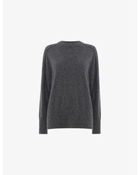 Whistles - Round-Neck Knitted Cashmere Jumper - Lyst
