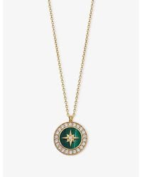 Astley Clarke - Polaris 18Ct, Malachite And Sapphire Locket Necklace - Lyst