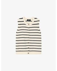 Whistles - Striped Bouclé Knitted Tank Top - Lyst