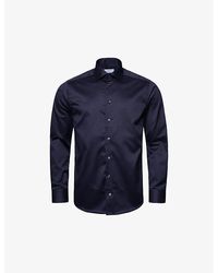 Eton - Cutaway-Collar Single-Cuff Slim-Fit Cotton-Twill Shirt - Lyst