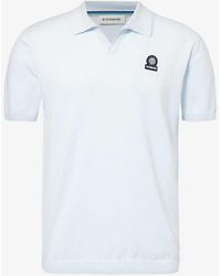 Sandbanks - Brand-badge Organic-cotton Knitted Polo Shirt - Lyst