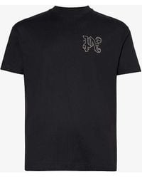 Palm Angels - Monogram Stud Cotton-jersey T-shirt X - Lyst
