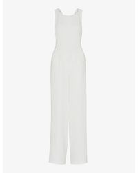Whistles - Thelma Wide-leg Woven Wedding Jumpsuit - Lyst