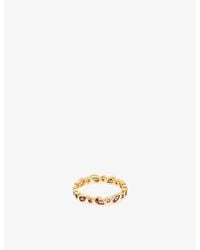 Astrid & Miyu - Sunset Pear-Plated Sterling- And Cubic Zirconia Band Ring - Lyst