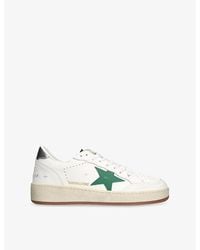 Golden Goose - Ballstar 2 Logo-Print Leather Low-Top Trainers - Lyst