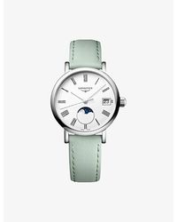 Longines - L4.330.4.11.0 Elegant Collection Moonphase Stainless-Steel Quartz Watch - Lyst