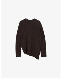 AllSaints - Lock Asymmetric-Hem Knitted Jumper - Lyst