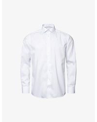Eton - Hairline Striped Slim-fit Cotton-twill Shirt - Lyst