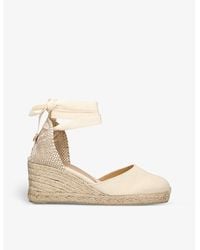 Castañer - Carina Self-Tie Canvas Wedge Espadrilles - Lyst