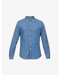 Polo Ralph Lauren - Long-Sleeved Button-Down Slim-Fit Cotton Chambray Shirt - Lyst