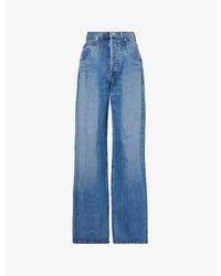 Citizens of Humanity - Ayla Wide-leg Mid-rise Organic-denim Jeans - Lyst